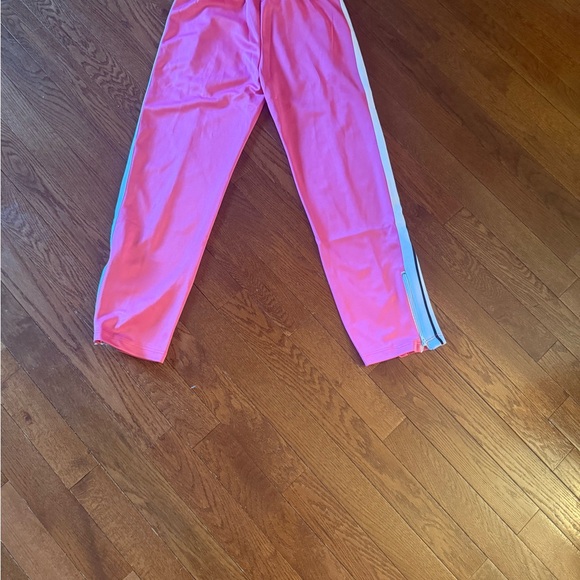 Palm Angels Kids Hot Pink Track Pants with White & Black Side Stripes - Picture 2 of 3